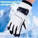 Pistha Winter Gloves Men Waterproof Gloves Thermal Ski Snow Gloves with Screen Touching for Cold Weather Outdoor Sports Work, L