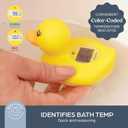 Dreambaby Duck Baby Bath Thermometer Instant Results, Digital Water & Room Temp Reader Fun Floating Toy for Newborns