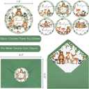Yuzioey Woodland Thank You Cards, 4x6 Forest Animals Thank You Notes with Matching Envelopes & Stickers, Greenery Notecards, Woodland Baby Shower Birthday Thank You Cards (50PCS)