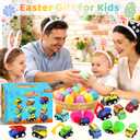 Prefilled Easter Eggs with Mochi Squishy 28Pcs Cute Animals Mochi to Squeeze, Stress Relief Fidget Party Favor Classroom Class Exchange Prizes