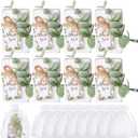 Demissle 60 Sets Mini Soap Baby Shower Wedding Favors Small Scented Bars Bridal Shower Gifts for Guests White Hand Soaps with Mini Faux Eucalyptus Greenery Gift Cards Organza Bags for Birthday Party