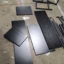 Feonase 5-Piece Dining Table Set for 4-8 People, 63" Large Extendable Kitchen Table Set with 2 Benches and 2 Square Stools, Dining Room Table with MDF Wood Board, Easy Assembly, Black