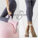 2 x ULEEMARK Womens Pilates Non slip Yoga Socks Dance Gym Exercise Ankle Socks (One Size, 3 Pack Black White Grey)