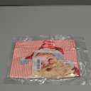 Likjad Christmas Pillowcase 12x20, with a red Striped Background and a red-clad Santa Figure, Suitable for Decorating a Girl's Room or Sofa.