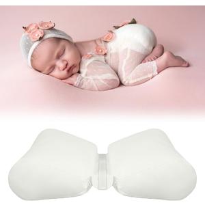 2PC Newborn Photography Butterfly Posing Pillow Basket Filler & Positioner for Babies DIY Newborn Professional Photography Prop White