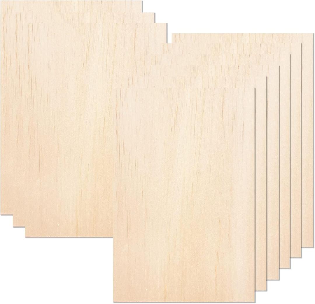 20 Pcs Wood Sheets,Unfinished Balsa Wood Sheets for Crafts DIY Thin Woodsheet for Wooden DIY Ornaments,Scrabble Tiles,House Aircraft Ship Boat,School Projects(150x100x2mm)