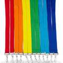 12 Pack Cruise Lanyard with Waterproof ID Card Holder, Colorful Solid Color Durable Lanyard with Badge ID Holder for Badge Card and Carnival Sail (Assorted Rainbow 6 Colors, 12 Pack)