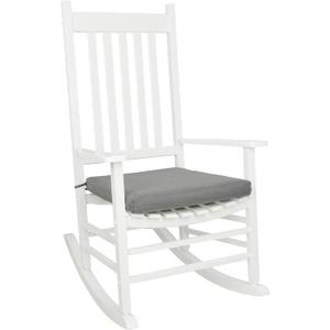 Shine Company Rocking Chair Outdoor Seat Cushion with Ties, 22" x 20", Gray