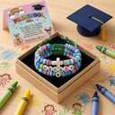 Kindergarten Graduation Gifts Class of 2026, Preschool Graduation Bracelet for Girls, Graduation Gift for Daughter Granddaughter Niece with Gift Card & Present Box (Preschool Graduation Bracelet)