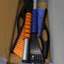 EcoNour 27" Car Snow Brush and Ice Scrapers for Car Windshield (2 Pack) | Scratch Free Bristle Head Snow Brush & Tough Window Snow Scraper with Aluminium Body | Snow Removal Winter Car Accessories (Blue & Orange)