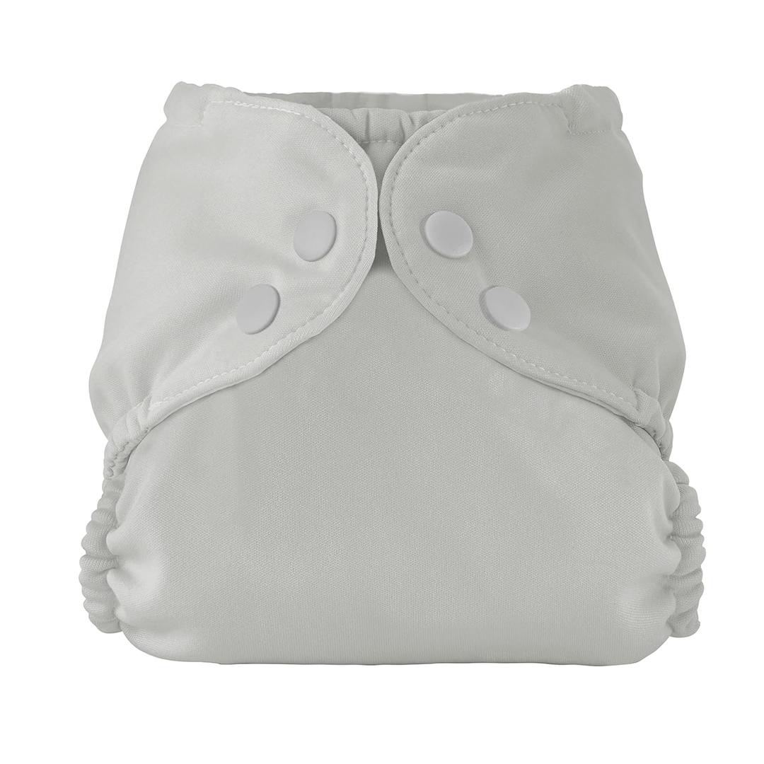 Esembly Cloth Diaper Outer, Waterproof Swim Cloth Diaper Cover, Leak-Proof and Breathable Layer Over Prefolds, Flats or Fitteds, Reusable with Snap Closure - Size 2 (18-35lbs), Dove