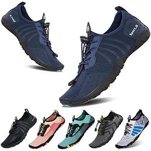 YALOX Water Shoes Men's Women's Swim Shoes Outdoor Beach Barefoot Quick-Dry Aqua Pool Socks Swimming Yoga Surfing Exercise (8080-Blue, 41EU)