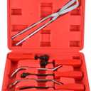 NYXOVA 8PCS Drum Brake Tool Kit, Brake Spoon Set with Drum Brake Spring Pliers, Brake Spring Installer Remover Plier Tools Set with Carrying Case, Drum Brake Adjusting Tool Brake Drum Tool Kit