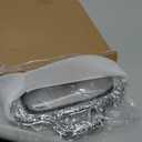 2 Pcs Silver Serving Tray with Handle Elegant Floral Metal Plate Silver Platter for Buffet Wedding Party Jewelry Decorative (Oblong)