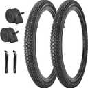 SIMEIQI 2 Pack 20"x1.75" Bike Tires and Inner Tubes 20x1.75/2.125 Compatible with 20x1.5/1.75/1.95 Inch Bike Rim for Hybrid Trail Mountain Urban BMX Bicycles
