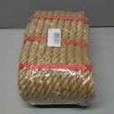 Jute Rope, 20mm Thick Twisted Manila Ropes,Tug of War Rope, Natural Heavy Duty Hemp Rope for Swing Bed, Crafts, Railing, Tug of War, Home Decorating (20mm,50ft)