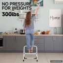 1 Step Ladder,Foldable 1 Step Stool
Safety Lock;Widened Anti-Slip Steps;Space-Saving Design for Home and Kitchen Use