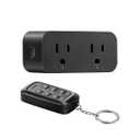 DEWENWILS Indoor Remote Control Outlet, 2 Independent Control & Dual-Controlled, 15A/1875W Remote Light Switch, 100FT Range, Remote Outlet Switch for Lamp,Light, Black