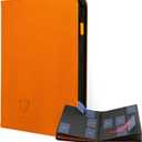 Card Guardian - 9 Pocket Premium Binder with Zipper for 360 Cards Trading Card Games TCG (Orange) Perfect Card Binder for Yugioh Cards MTG Binder Sports Card Binder