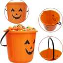 Zcaukya Halloween Trick Treat Candy Buckets, 6-Pack Plastic Pumpkin Pails