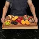 GarveeHome 20x15 Large Acacia Wood Cutting Board, 1.5 in Thick Butcher Block Cutting Board with Deep Juice Groove, Chopping Board with Side Handles for Meat, Vegetables and Fruit