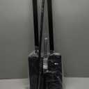 Pull Down Closet Rod for Hanging Clothes, Retractable Wardrobe Hanger for Cabinet Inside Width 21.6"~26", Aluminium alloy Tubing with Plastic Housing, 44 lb Weight Rating (Black)