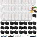 50 Pcs Cat Water Fountain Filters for Veken 95oz/2.8L, 67oz, 85oz, 135oz Dog Water Fountain Automatic Pet Fountain Dog Water Dispenser 25Pcs Pet Fountain Filter Replacement & 25Pcs Pre-Filter Sponges