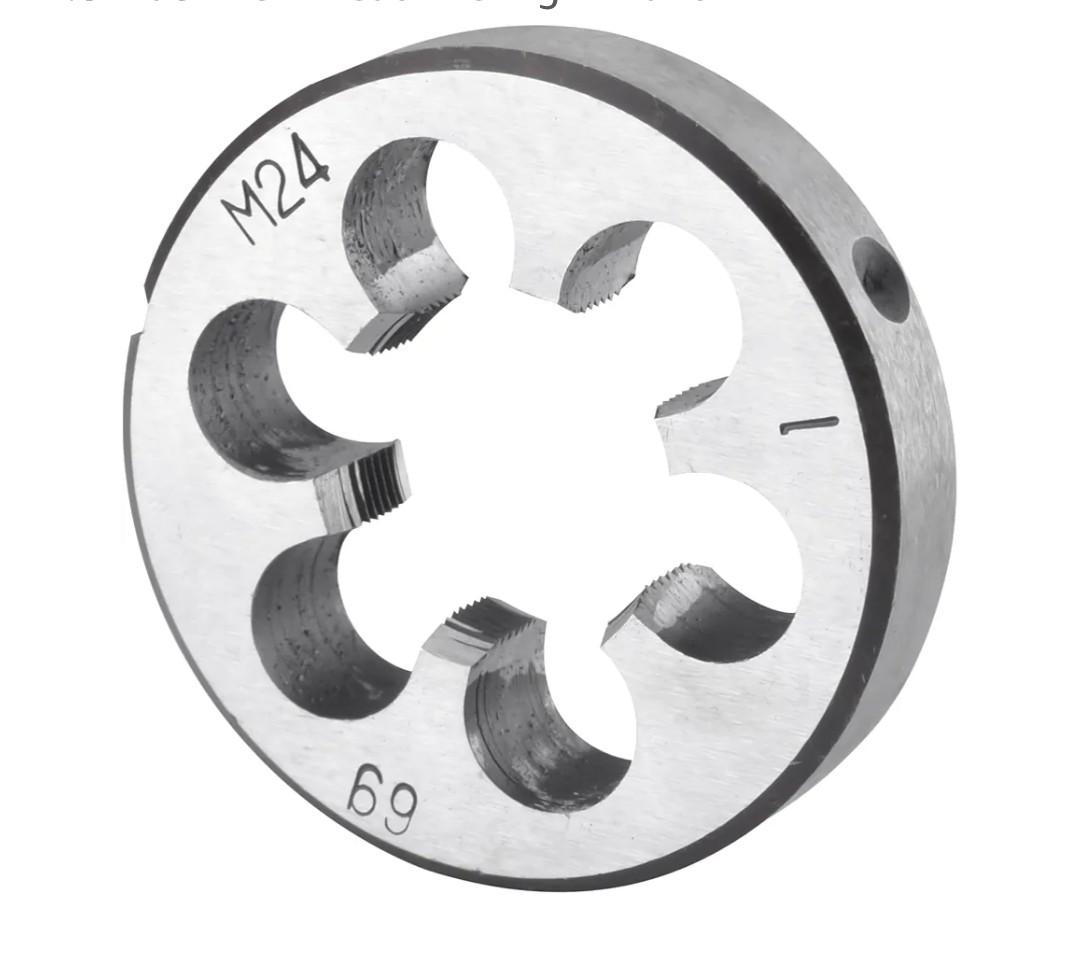 Burkit Metric M24 X 1 Round Threading Die, M24 x 1.0 Machine Thread Die Right Hand