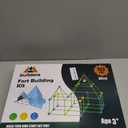 Fort Building Kit for Kids -132 PCS- Glow-in-The-Dark STEM Tent for Kids with Starry Sheet & Light - Indoor and Outdoor Building Toy for Boys & Girls - Creative Play, Teamwork & Educational Fun Gift