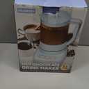 29 Oz Hot Chocolate Maker Machine, Electric Milk Frother and Steamer, Hot Cocoa Maker Machine for Hot Chocolate Bar, Detachable Pitcher, 2 Speed Mode, 3.5 Cups, Aqua