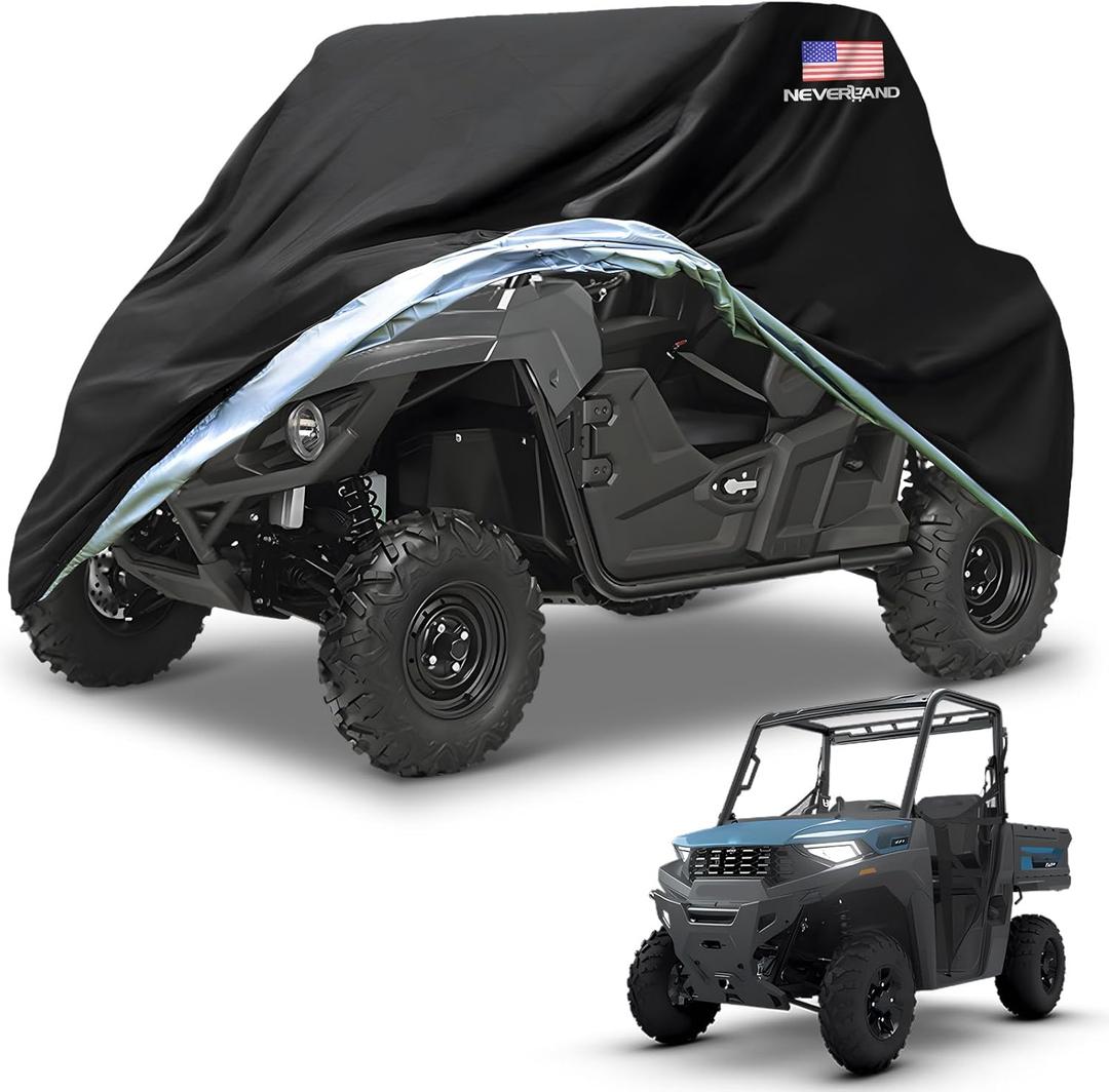 NEVERLAND UTV Covers Heavy Duty, 300D UTV Cover 2-3 Seater All-Weather Protection, Side by Side Cover Waterproof Outdoor Compatible with Honda Pioneer Polaris Ranger 114"x 65"x 73" (American Flag)