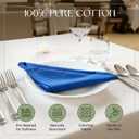 Cloth Napkins Set of 12, 100% Cotton Fabric Reusable Dinner Napkins, 18 x 18 Inch Washable Table & Kitchen Napkins for Everyday Dining, Entertaining, Home & Restaurant Use, Blue