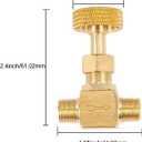 2 Piece Heavy Duty Brass Instrument Replacement Control Needle Valve 1/4" Npt Male X 1/4" Npt Male Connection