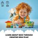 LEGO DUPLO Town Caring for Bees & Beehives Preschool Kids Learning Toy, 2 Figures and a Drivable Truck, STEM Toy, Build-and-Rebuild Educational Set for Toddlers Ages 2 Years Old and Up