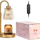 Innqoo Gold Candle Warmer Lamp with Timer, Dimmable Candle Warmer for Jar Candles, Height Adjustable Wax Melts Warmer, Birthday Gifts for Women Mom, House Warming Gifts New Home Decor