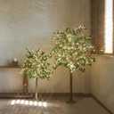Hairui Artificial Ficus Silk Tree Lights 4FT 140LED Fairy Lights, Faux Plant Tree with Lights for Home Room Spring Summer Decoration Inside