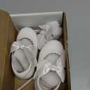 Kiderence Little Toddler Girls Dress Shoes Ballerina Ballet Flats Kids Mary Janes (Fg04 White)