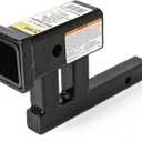 MaxxHaul 70355 1-1/4" to 2" (Fits class II only) Hitch Adapter with 4" Rise and 3-3/8" Drop