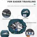 Spirit Travel Duffel Bag - 18x14x8 Inches Weekender Overnight Bag with Shoes Compartment, Trolley Sleeve, Carry On for Airplanes, Gym Tote - Dark Blue
