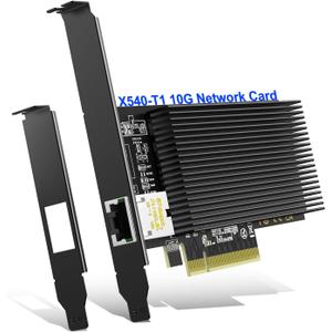 10Gb Base-T PCI-e Network Card, Intel X540-T1 Controller, NICGIGA 10Gbps Ethernet Adapter with 10Gbe RJ45 Port  10G NIC Card, Support Windows/Windows Server/Linux/Vmware/ESX