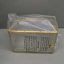 Okllen Glass Card Box with Slot, Large Gold Clear Card Box for Wedding Receptions, Decorative Storage Box with Lock for Baby Shower, Birthday Party, Bridal Shower