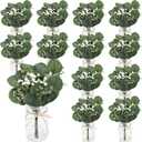 10 Sets Mason Jars for Centerpieces for Table, Eucalyptus Centerpieces for Tables Centerpiece Baby Breaths Table Decorations Wedding Engagement Dining Party Kitchen Living Baby Bridal Shower