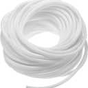 uxcell 3/8 Inch x 100 Ft Split Wire Loom Tubing, Guard Convoluted Flex, Protective Split Cable Conduit, Flexible Wire Protector Tubing, Electrical Cord Cover, White