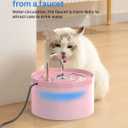 Cat Water Fountain Pink for Drinking: 67oz/2L Cat Fountain - GIOTOHUN Cute Pet Water Fountain for Cats Inside - Quiet Pet Fountain - Faucet Cat Drinking Fountain - Suitable for Kitty & Kitten