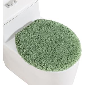 Microfiber Toilet Lid Cover, 17.5"x15" Machine Washable Toilet Seat Covers, Soft Absorbent Toilet Seat Lid Cover, Fits Most Round Oblong and Elongated Toilet Seat