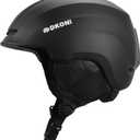 DKONI Ski Helmet, Snowboard Helmet for Men & Women, Two-Stage Adjustable Ventilation System, Snow Sports Helmet for Adults, Youth & Big Kids (Medium: 21.2-22.5 inch (54-58cm), Black)