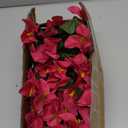 Artificial Flowers for Outdoors 2 Bundles of UV-Resistant Artificial Bougainvillea, Realistic Silk Flowers for Front Porch, Patio, Garden, Window Boxes & Hanging Baskets (Hot Pink, 2)