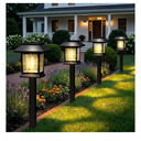 Benany Solar Outdoor Lights, 12 Pack Solar Pathway Lights Waterproof, Landscape Lighting for Path Walkway Lawn Garden Yard Outside Décor, Black
