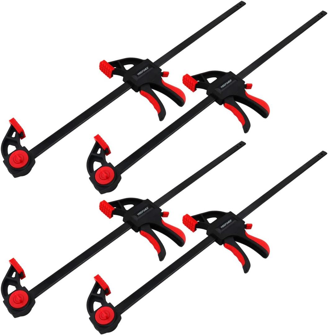 MAXPOWER 24-inch Bar Clamp and 31-inch Spreader for Woodworking, Quick Release Wood Clamps Set, Pack of 4