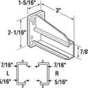 Prime-Line R 7227 Rear Drawer Track Back Plate  Support and Maintain Alignment of Bottom/Side Mounted Drawer Glides, 5/16 In. x 7/8 In., Plastic, White (1 Pair)